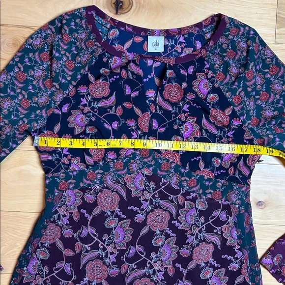 CAbi Multicolor Floral Long Sleeve Maxi Dress | Size Medium - Picture 3 of 11